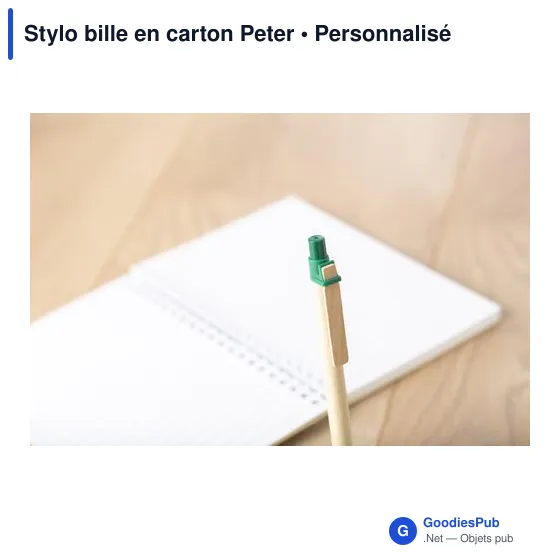 Stylo bille personnalisable en carton avec logo - Peter - Image 5