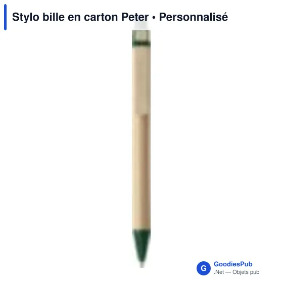 Stylo bille personnalisable en carton avec logo - Peter - Image 8
