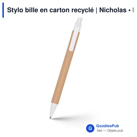 Stylo bille en carton recyclé | Nicholas