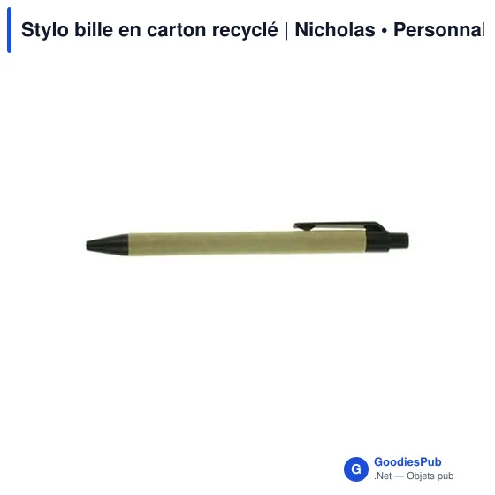 Stylo bille en carton recyclé | Nicholas - Image 5