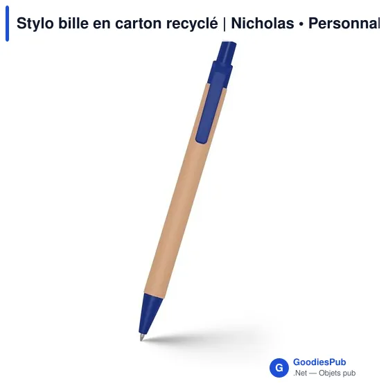 Stylo bille en carton recyclé | Nicholas - Image 6