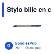 Stylo bille en carton recyclé | Nicholas - Miniature 7