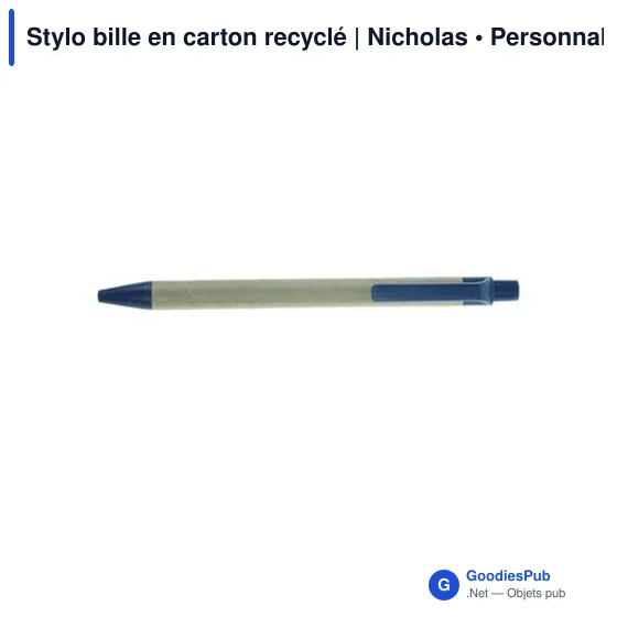 Stylo bille en carton recyclé | Nicholas - Image 7