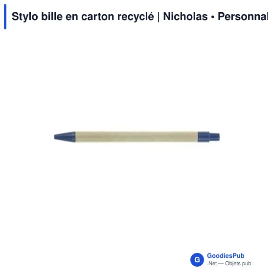 Stylo bille en carton recyclé | Nicholas - Image 8