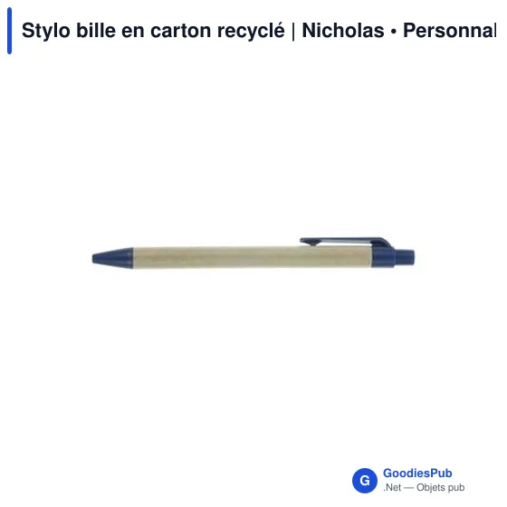 Stylo bille en carton recyclé | Nicholas - Image 9