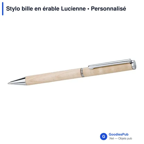 Stylo bille en érable Lucienne - Image 1