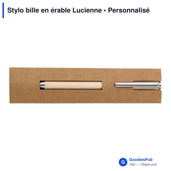 Stylo bille en érable Lucienne - Image 2