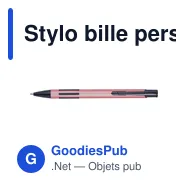 Stylo bille personnalisable en métal laqué avec logo - Aurora - Miniature 1