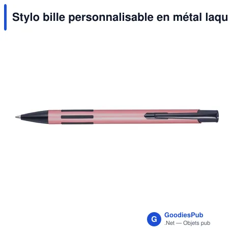 Stylo bille personnalisable en métal laqué avec logo - Aurora