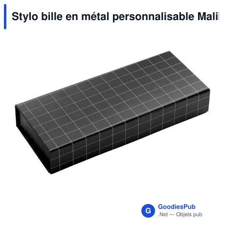 Stylo bille en métal personnalisable Malika avec logo
