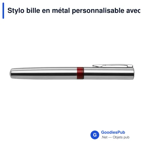 Stylo bille en métal personnalisable avec logo - Rex