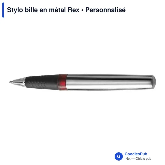 Stylo bille en métal personnalisable avec logo - Rex - Image 3