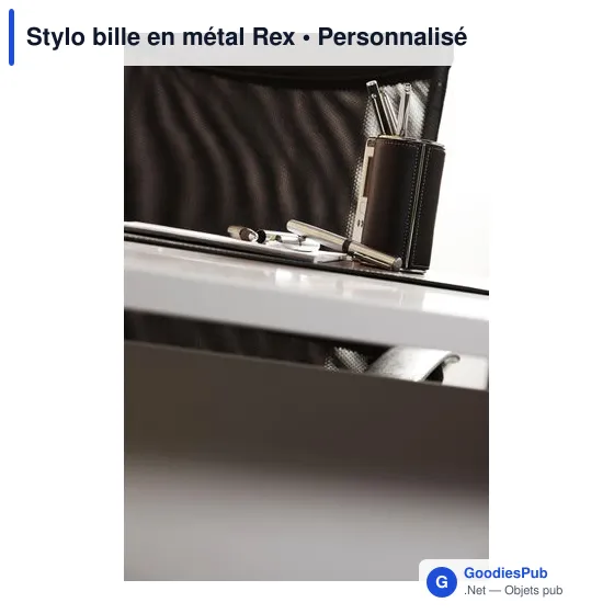 Stylo bille en métal personnalisable avec logo - Rex - Image 4