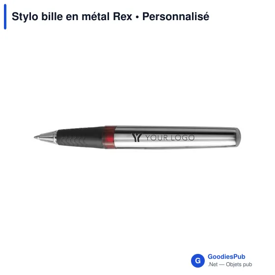Stylo bille en métal personnalisable avec logo - Rex - Image 5