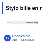 Stylo bille en métal Yvette - Miniature 4