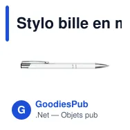 Stylo bille en métal Yvette - Miniature 5