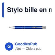 Stylo bille en métal Yvette - Miniature 9