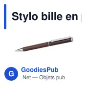 Stylo bille personnalisable en palissandre avec logo - Raquelle - Miniature 1