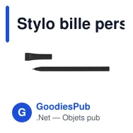 Stylo bille personnalisable en papier avec capuchon - Brittanyavec logo - Miniature 1