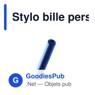 Stylo bille personnalisable en papier avec capuchon - Brittanyavec logo - Miniature 3