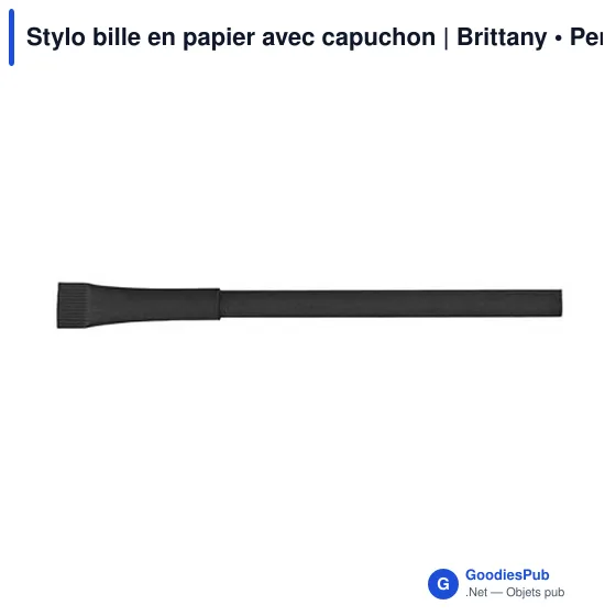 Stylo bille personnalisable en papier avec capuchon - Brittanyavec logo - Image 5