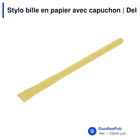 Stylo bille en papier avec capuchon | Debra