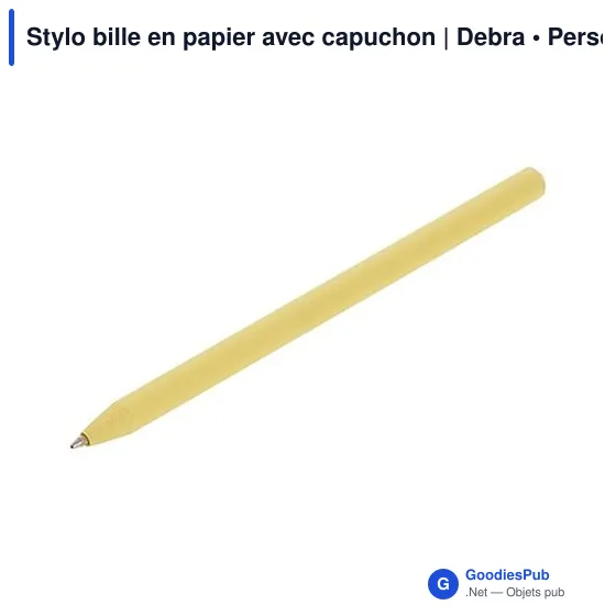 Stylo bille en papier avec capuchon | Debra - Image 5