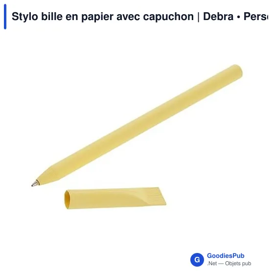 Stylo bille en papier avec capuchon | Debra - Image 6