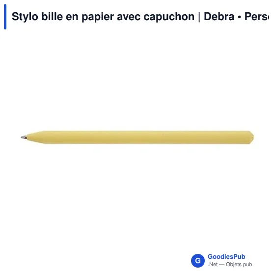 Stylo bille en papier avec capuchon | Debra - Image 7