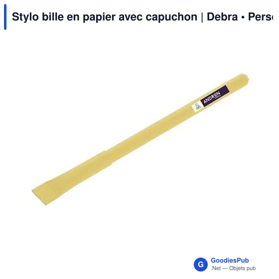 Stylo bille en papier avec capuchon | Debra - Image 9