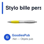 Stylo bille personnalisable en plastique avec logo - Cardiff - Miniature 1