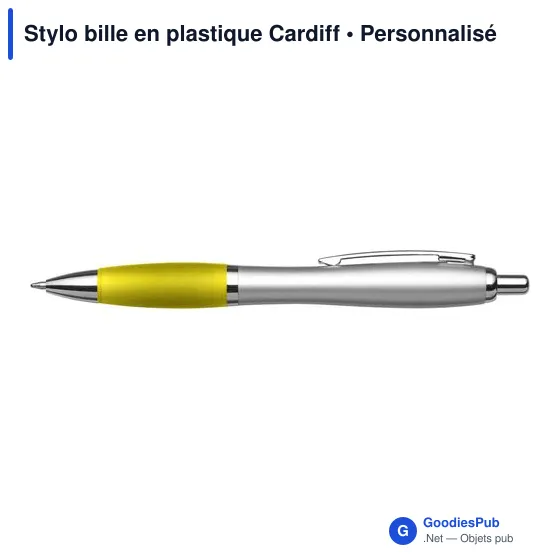 Stylo bille personnalisable en plastique avec logo - Cardiff - Image 2