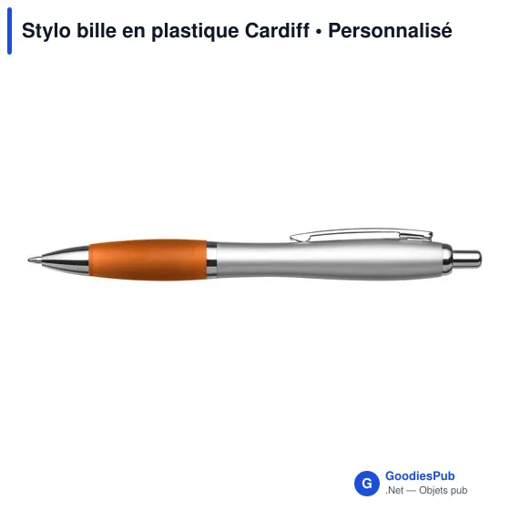 Stylo bille personnalisable en plastique avec logo - Cardiff - Image 3