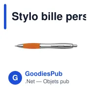 Stylo bille personnalisable en plastique avec logo - Cardiff - Miniature 5