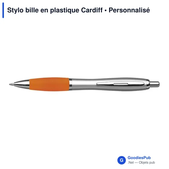 Stylo bille personnalisable en plastique avec logo - Cardiff - Image 5