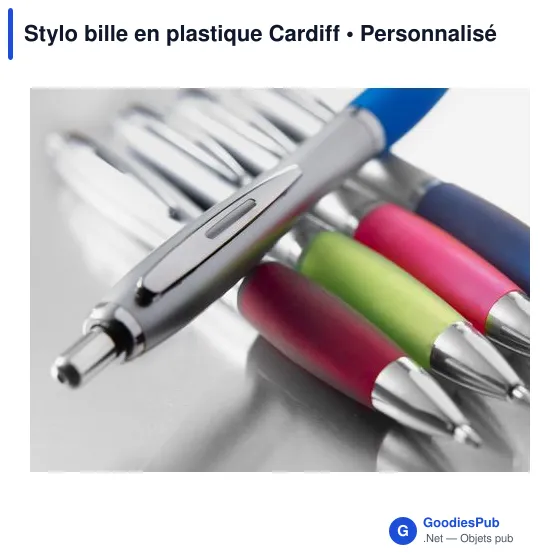 Stylo bille personnalisable en plastique avec logo - Cardiff - Image 7