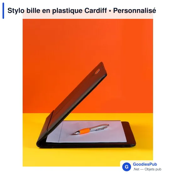 Stylo bille personnalisable en plastique avec logo - Cardiff - Image 8