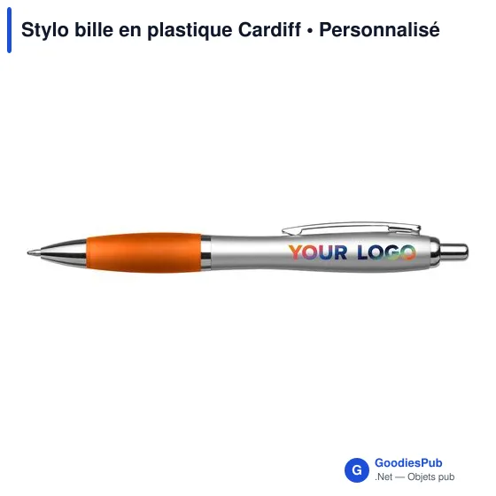 Stylo bille personnalisable en plastique avec logo - Cardiff - Image 9