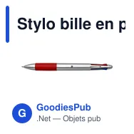 Stylo bille en plastique Chloë - Miniature 1