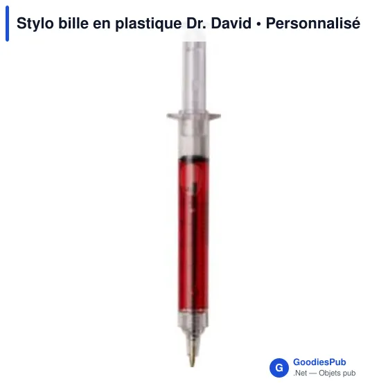 Stylo bille en plastique Dr. David - Image 1