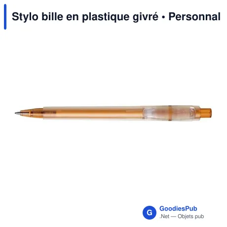 Stylo bille en plastique givré