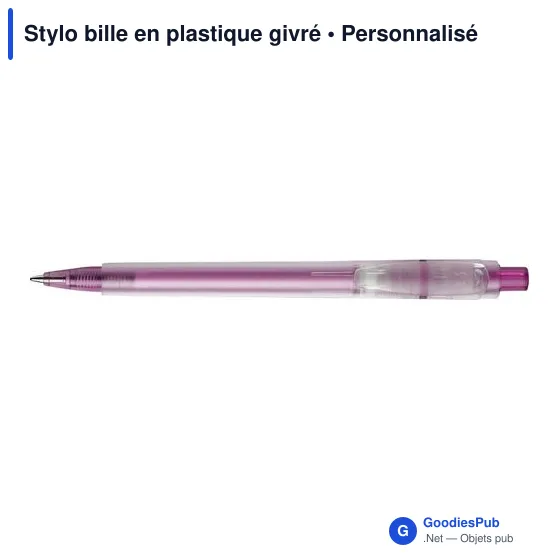 Stylo bille en plastique givré - Image 11