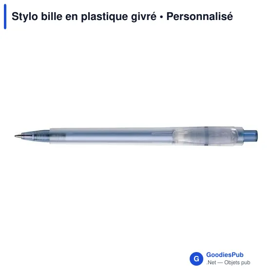 Stylo bille en plastique givré - Image 4