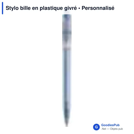 Stylo bille en plastique givré - Image 5