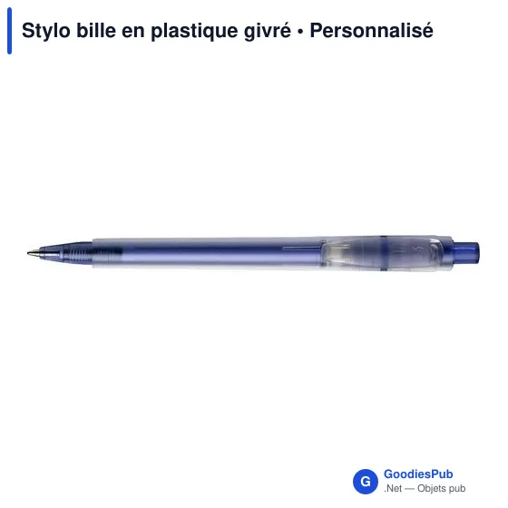 Stylo bille en plastique givré - Image 7