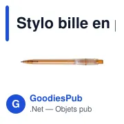 Stylo bille en plastique givré - Miniature 8