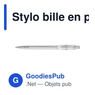 Stylo bille en plastique givré - Miniature 9