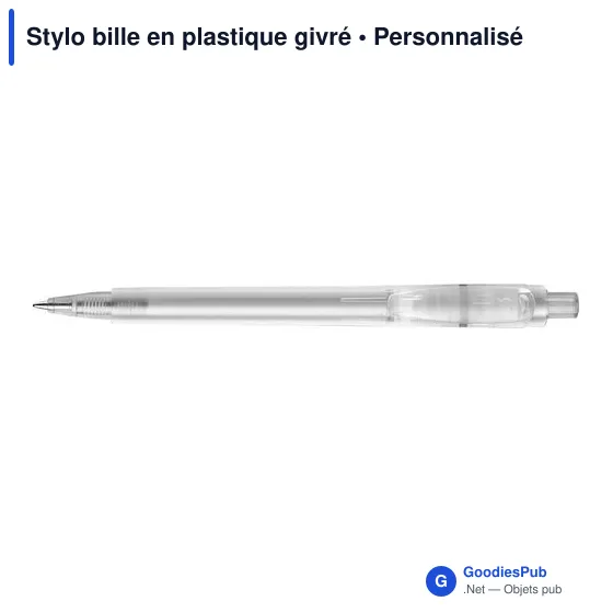 Stylo bille en plastique givré - Image 9