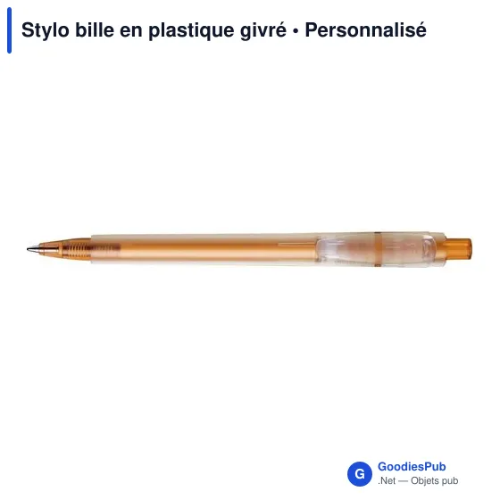 Stylo bille en plastique givré - Image 10
