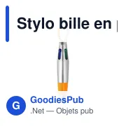 Stylo bille en plastique Marvin - Miniature 1